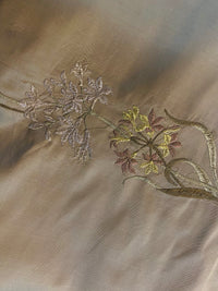 NEW Princess Cyrena 100% Silk Dupioni Embroidered Fabric Light Old Gold- SB_3_16 - Fancy Styles Fabric Pierre Frey Lee Jofa Brunschwig & Fils
