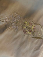 NEW Princess Cyrena 100% Silk Dupioni Embroidered Fabric Light Old Gold- SB_3_16
