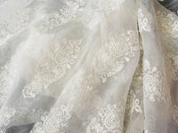 NEW Lady Di Novelty Bridal Couture 100% Silk Crinkle Chiffon Lace Fabric - Fancy Styles Fabric Pierre Frey Lee Jofa Brunschwig & Fils