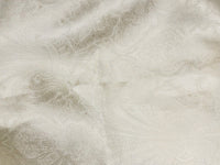 NEW Queen Lita 100% Silk Jacquard Lightweight Paisley Fabric - Cream- SB_8_1 - Fancy Styles Fabric Pierre Frey Lee Jofa Brunschwig & Fils
