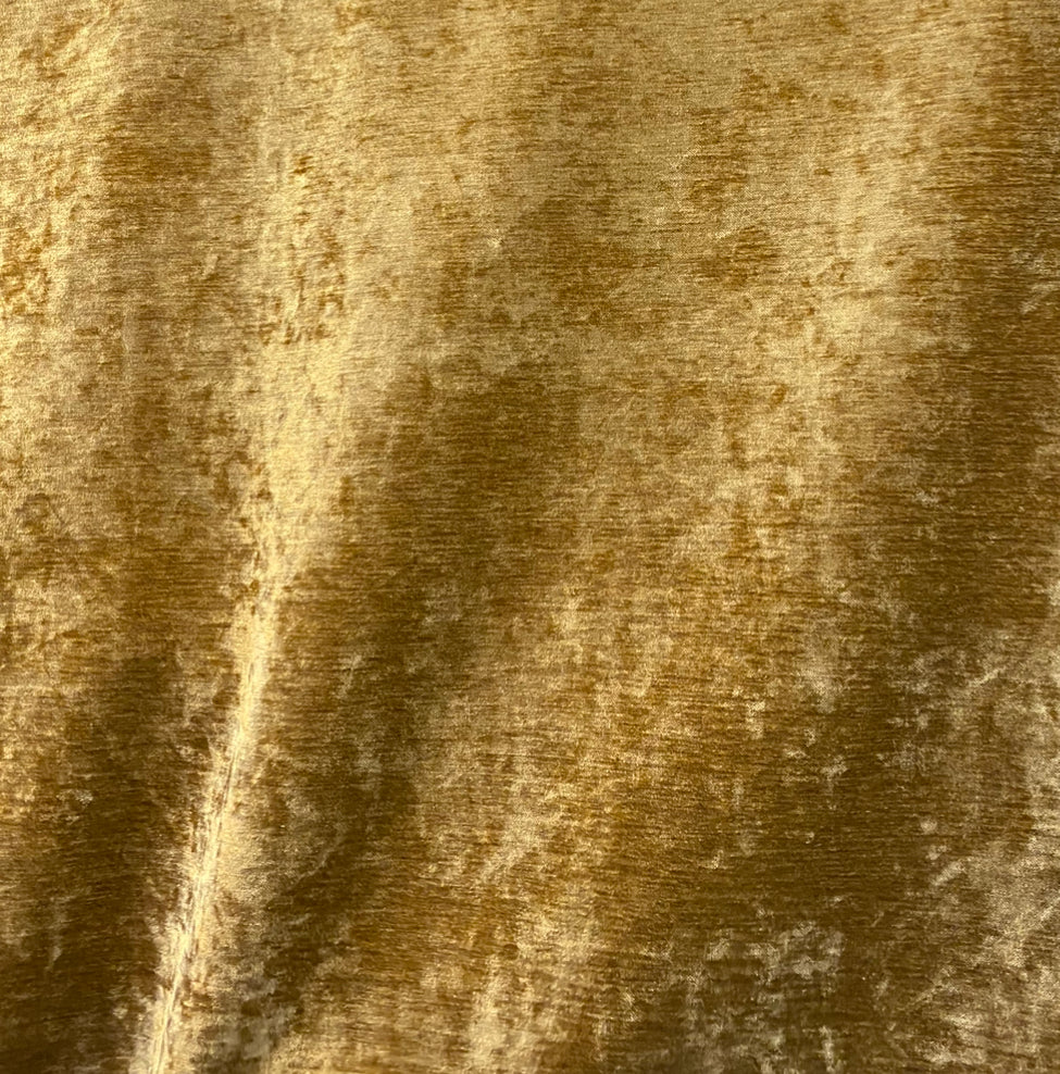 Backyard Sale! The Best Sold/Plain Velvet Upholstery Fabric - Cut and Folded! Bowie - Antique Gold