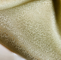 NEW! 2.5 Yard Remnant! Designer 100% Silk Textured Gold Charmeuse Fabric - Fancy Styles Fabric Pierre Frey Lee Jofa Brunschwig & Fils