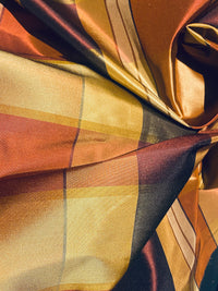NEW Duchess Dawn 100% Silk Taffeta Plaid Tartan Fabric- SB_1_28 - Fancy Styles Fabric Pierre Frey Lee Jofa Brunschwig & Fils