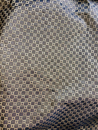 NEW Queen Angelina- 100% Silk Fabric with Black and Gold Honeycomb Motif - Fancy Styles Fabric Pierre Frey Lee Jofa Brunschwig & Fils