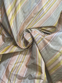 NEW Lady Grenada 100% Silk Taffeta Fabric- Pastel Stripes - Fancy Styles Fabric Pierre Frey Lee Jofa Brunschwig & Fils