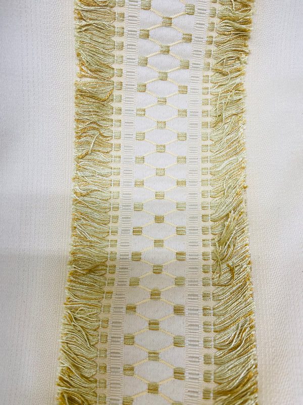 NEW Queen Talia Italian Novelty Neoclassical Tassel Dot Fabric - Parchment - Fancy Styles Fabric Pierre Frey Lee Jofa Brunschwig & Fils