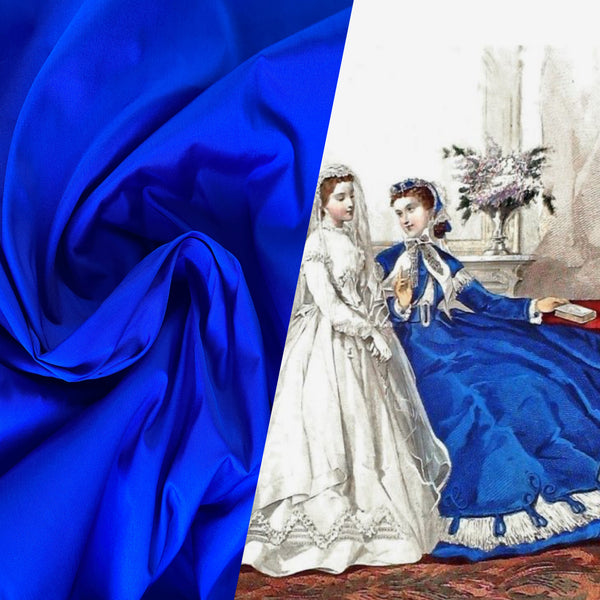 NEW Lady Frank Light Designer “Faux Silk” Taffeta Fabric Made in Italy Electric Purple Blue - Fancy Styles Fabric Pierre Frey Lee Jofa Brunschwig & Fils