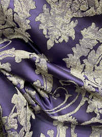 NEW Lord Tustin Brocade Upholstery & Drapery Satin Damask Fabric - Purple - Fancy Styles Fabric Pierre Frey Lee Jofa Brunschwig & Fils