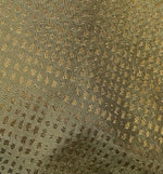 NEW Sir Dante Designer 100% Silk Taffeta - Olive and Gold Pattern SB_8_7
