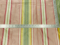 NEW! Lady Petaluma 100% Silk Taffeta Ice Cream Parlor Striped Fabric - Pink and Green - Fancy Styles Fabric Pierre Frey Lee Jofa Brunschwig & Fils