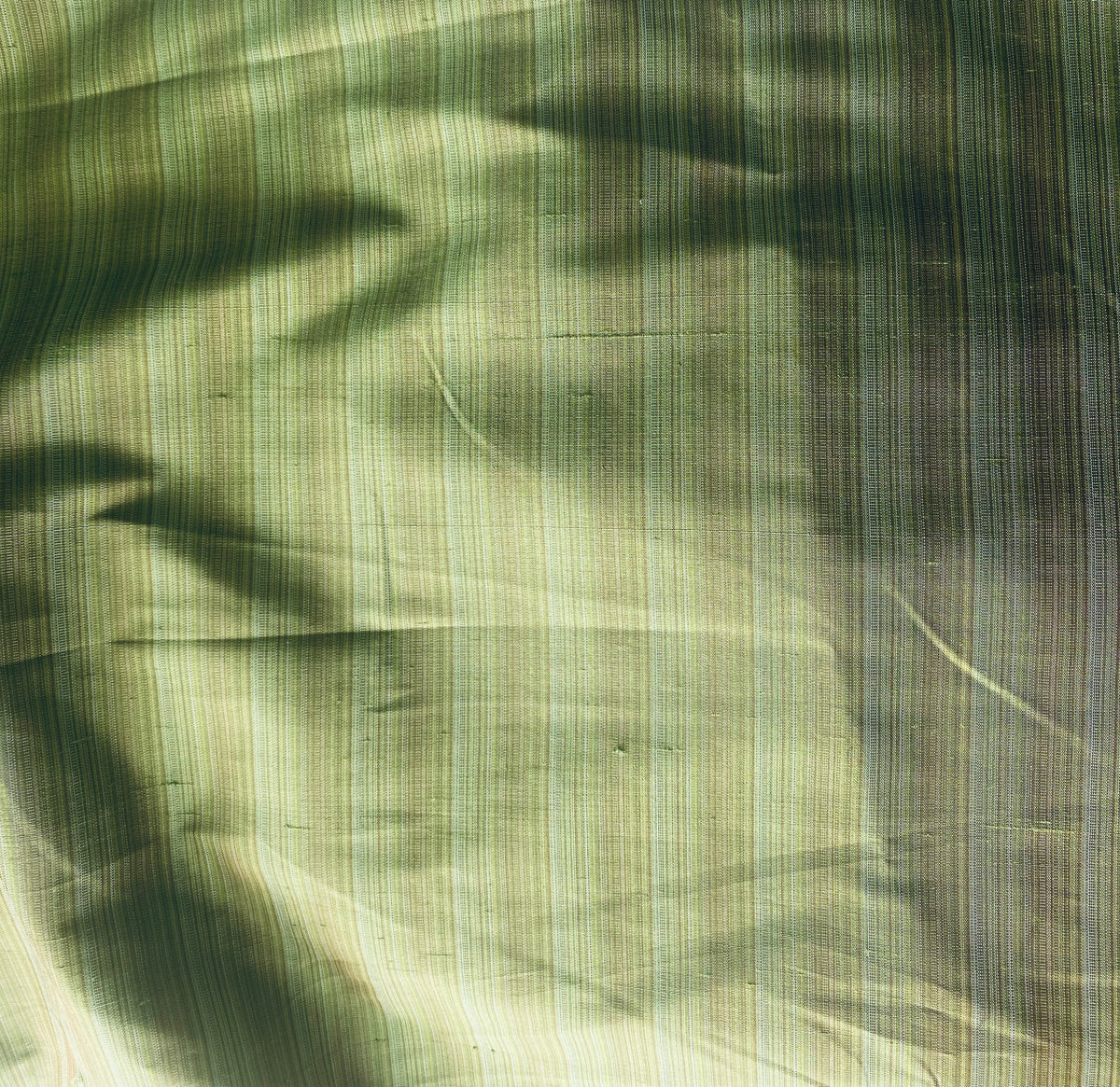 NEW! Lady Brittany 100% Silk Dupioni Green Microstripe Stripe Fabric - Fancy Styles Fabric Pierre Frey Lee Jofa Brunschwig & Fils