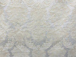 NEW Lady Daniella Designer Medallion Burnout Chenille Velvet Fabric - Brocade- White Cream Gold