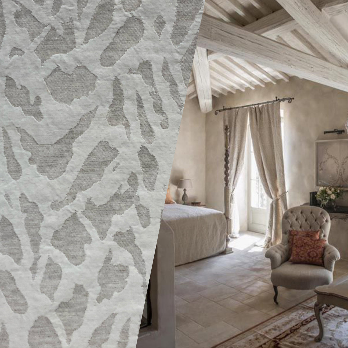NEW! SALE! Duke Shane 100% Linen Woven Zebra Inspired Fabric- Stone - Fancy Styles Fabric Pierre Frey Lee Jofa Brunschwig & Fils