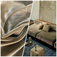 NEW! Prince Oliver - Designer 100% Cotton Made In Belgium Upholstery Velvet Fabric - Olive Gold - Fancy Styles Fabric Pierre Frey Lee Jofa Brunschwig & Fils