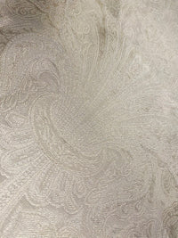 NEW Queen Lita 100% Silk Jacquard Lightweight Paisley Fabric - Cream- SB_8_1 - Fancy Styles Fabric Pierre Frey Lee Jofa Brunschwig & Fils