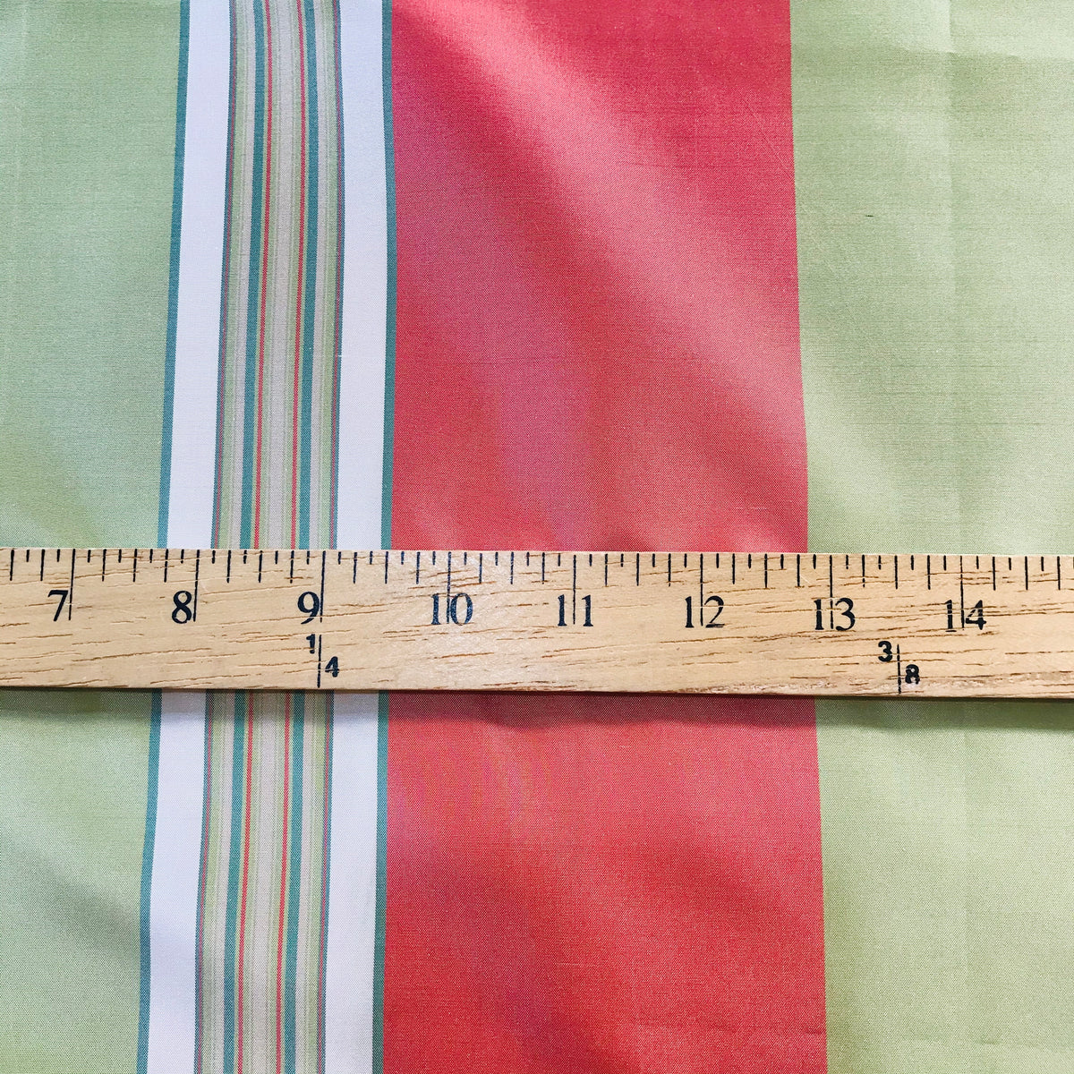 NEW Lady Sophia 100% Silk Taffeta Fabric - Pink And Green Stripe - Fancy Styles Fabric Pierre Frey Lee Jofa Brunschwig & Fils