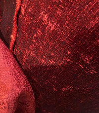 NEW! Sir Sylvio Luxury Heavyweight Upholstery Velvet Chenille Fabric - Red - BTY - Fancy Styles Fabric Pierre Frey Lee Jofa Brunschwig & Fils