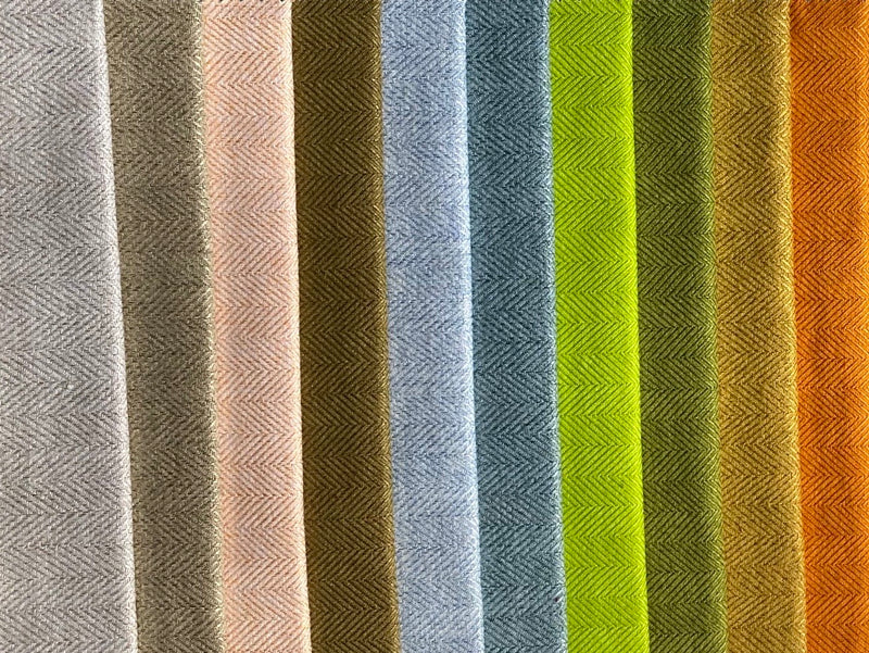 Duchess Eliana Designer Upholstery Herringbone Chevron Pattern Tweed Fabric -Lime Green - Fancy Styles Fabric Pierre Frey Lee Jofa Brunschwig & Fils