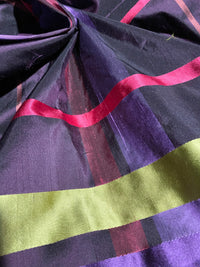 NEW Duchess Philippa Designer 100% Silk Dupioni Plaid Tartan Ribbon Fabric Purple - Fancy Styles Fabric Pierre Frey Lee Jofa Brunschwig & Fils