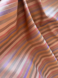 NEW Duchess Roxanne 100% Silk Taffeta - Rose Gold Stripes SB_1_57 - Fancy Styles Fabric Pierre Frey Lee Jofa Brunschwig & Fils
