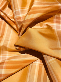 NEW Lady Pippy 100% Silk Taffeta Peach Plaid Fabric SB_6_34 - Fancy Styles Fabric Pierre Frey Lee Jofa Brunschwig & Fils