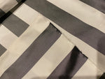 NEW! Lady Licorice 100% Silk Taffeta 1” Striped Fabric - Black and Cream Iridescence