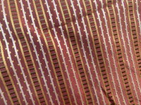 NEW! Lady Rebecca 100% Silk Taffeta Striped Fabric - Rust Red- SB_8_11 - Fancy Styles Fabric Pierre Frey Lee Jofa Brunschwig & Fils
