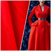 NEW! Designer Cashmere Woven Coat Fabric - Made In Italy- Red- 58” Wide - Fancy Styles Fabric Pierre Frey Lee Jofa Brunschwig & Fils