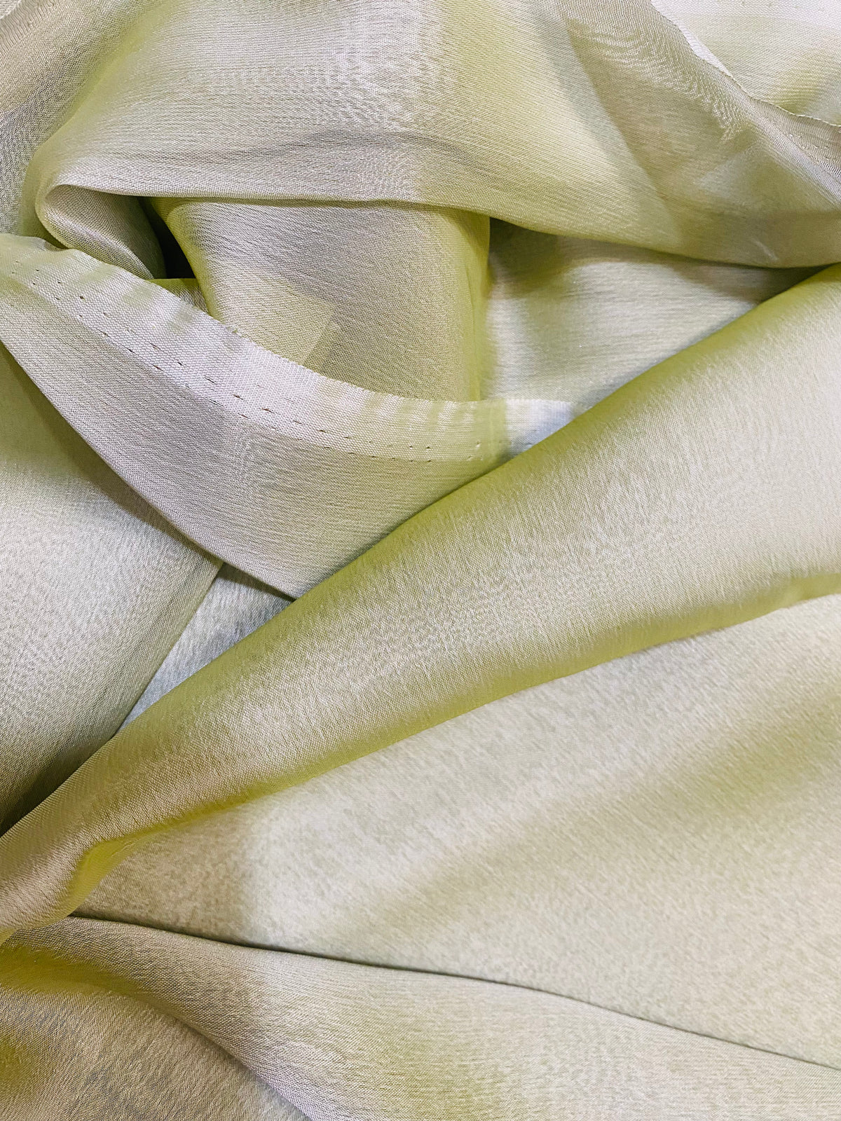 NEW Duchess Deseray Silk & Poly Chiffon Sheer Fabric - Celery - Fancy Styles Fabric Pierre Frey Lee Jofa Brunschwig & Fils