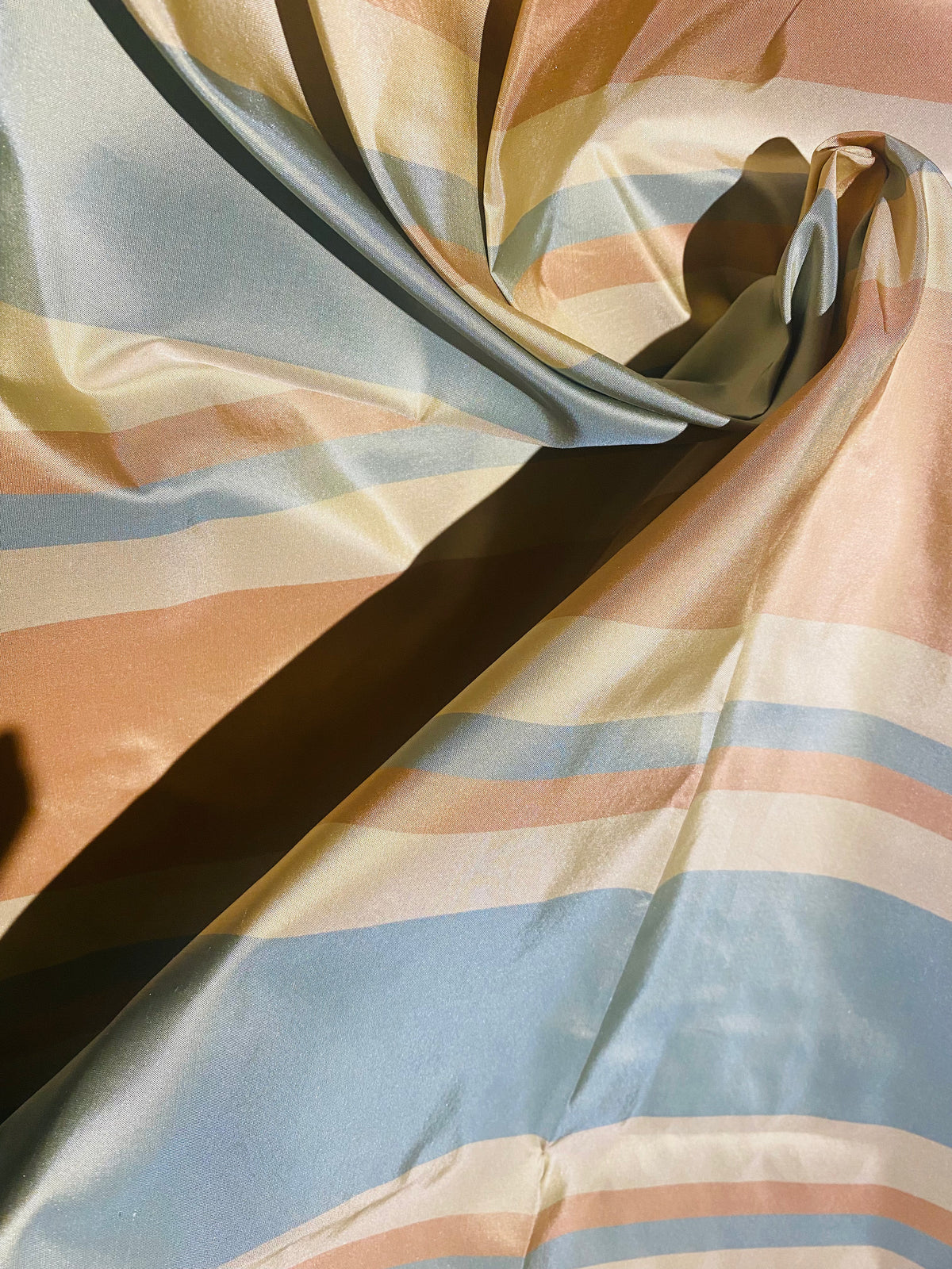 NEW Lady Gratis 100% Silk Taffeta Fabric Blue and Pink Stripes SB_1_16 - Fancy Styles Fabric Pierre Frey Lee Jofa Brunschwig & Fils