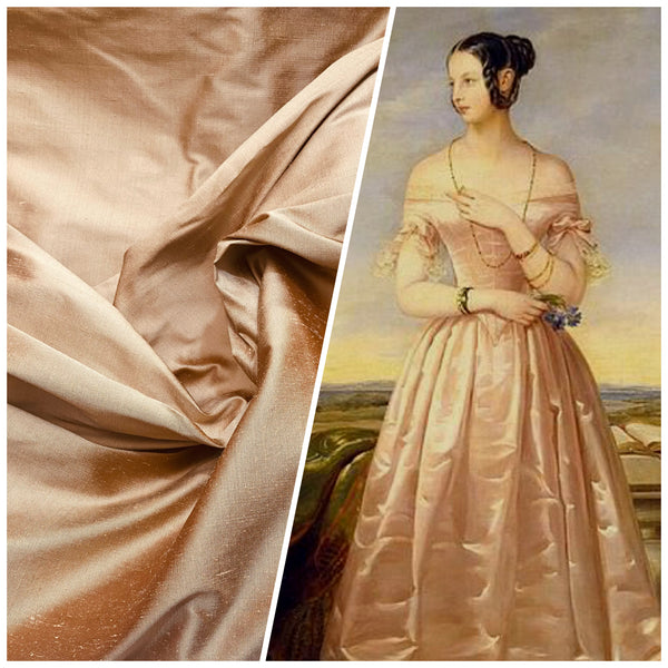 NEW Duchess Mable 100% Silk Dupioni - Solid Rose Gold Fabric - Fancy Styles Fabric Pierre Frey Lee Jofa Brunschwig & Fils
