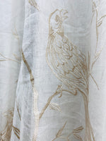 NEW! Miss Carolina Novelty Crewel Birds Floral Embroidery Linen Inspired Fabric - Fancy Styles Fabric Pierre Frey Lee Jofa Brunschwig & Fils