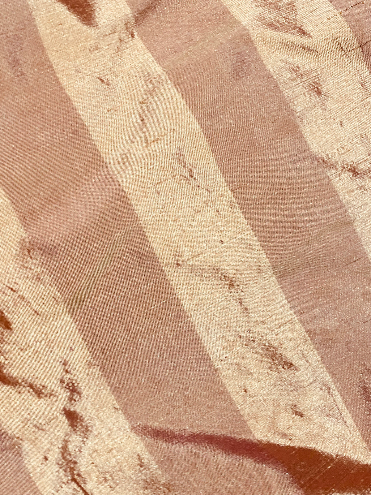 NEW Prince Ezekiel 100% Silk Dupioni Stripe Fabric - Faded Red and Gold - Fancy Styles Fabric Pierre Frey Lee Jofa Brunschwig & Fils