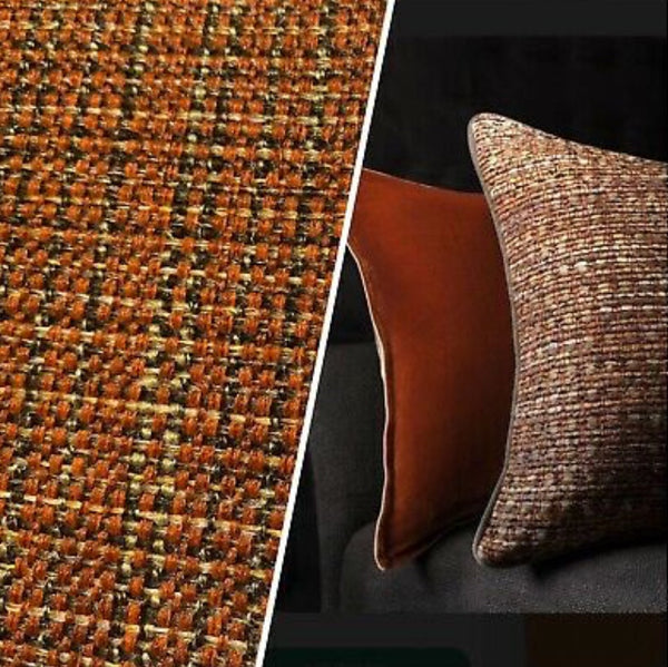 NEW Two-Tone Upholstery Tweed Texture Nubby Fabric -Burnt Orange - Fancy Styles Fabric Pierre Frey Lee Jofa Brunschwig & Fils