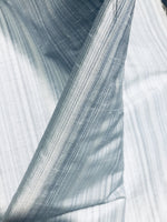 DEAL! Lady Bridgette Designer 100% Silk Dupioni Subtle Pastel Blue Stripes - Fancy Styles Fabric Pierre Frey Lee Jofa Brunschwig & Fils