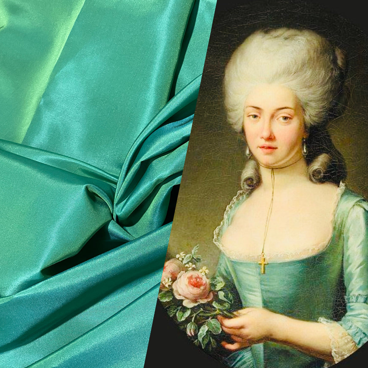 NEW! Duchess Damaris Teal & Lime Iridescence Faux & Vegan Silk Fabric - Fancy Styles Fabric Pierre Frey Lee Jofa Brunschwig & Fils