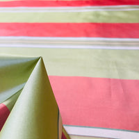 NEW Lady Sophia 100% Silk Taffeta Fabric - Pink And Green Stripe - Fancy Styles Fabric Pierre Frey Lee Jofa Brunschwig & Fils