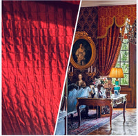 NEW! Lady Celestine 100% Silk Taffeta Embroidered Quilted Diamond Double Layer Fabric- Wine - Fancy Styles Fabric Pierre Frey Lee Jofa Brunschwig & Fils