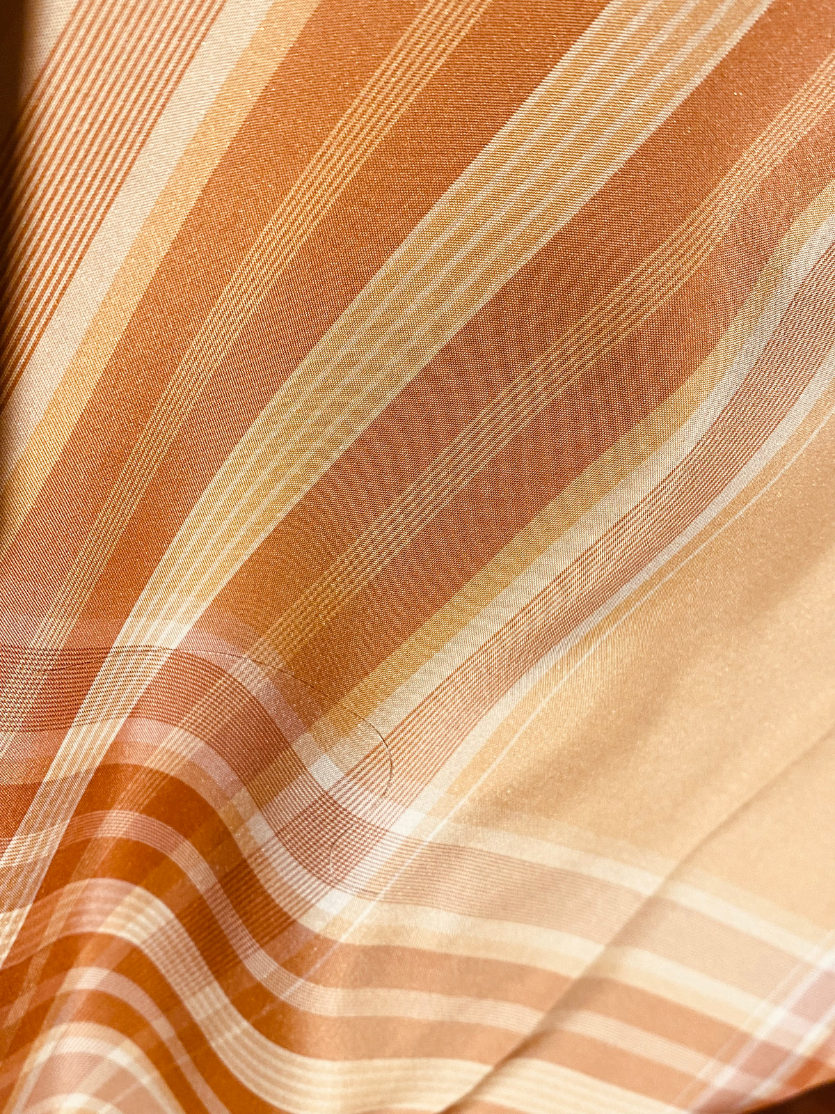 NEW Lady Pippy 100% Silk Taffeta Peach Plaid Fabric SB_6_34 - Fancy Styles Fabric Pierre Frey Lee Jofa Brunschwig & Fils