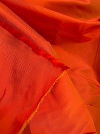NEW Lady Augustina - Natural Fiber “Faux Silk Taffeta” in Electric Red with Yellow Iridescence - Viscose Fabric - Fancy Styles Fabric Pierre Frey Lee Jofa Brunschwig & Fils