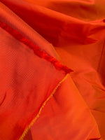 NEW Lady Augustina - Natural Fiber “Faux Silk Taffeta” in Electric Red with Yellow Iridescence - Viscose Fabric