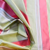NEW Lady Sophia 100% Silk Taffeta Fabric - Pink And Green Stripe - Fancy Styles Fabric Pierre Frey Lee Jofa Brunschwig & Fils
