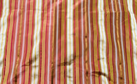 NEW! Lady Leandra 100% Silk Taffeta Fabric -Red and Orange Stripes - Fancy Styles Fabric Pierre Frey Lee Jofa Brunschwig & Fils