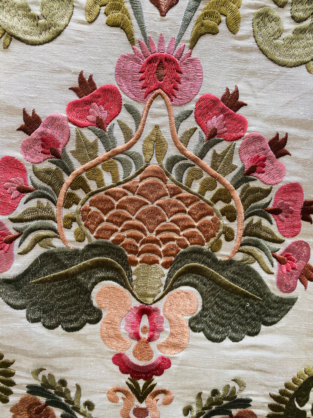 NEW Lady Kristal Novelty Embroidered 100% Silk Dupioni Fabric - Fancy Styles Fabric Pierre Frey Lee Jofa Brunschwig & Fils