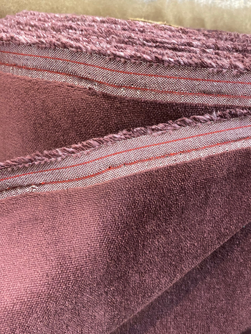 NEW! Prince Burgess - Designer Soft Heavyweight Upholstery Cotton Velvet Fabric - Purple Raisin - Fancy Styles Fabric Pierre Frey Lee Jofa Brunschwig & Fils