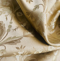 NEW Sir Linus Neoclassical Aubusson Inspired Gold Floral Upholstery Drapery Fabric - Fancy Styles Fabric Pierre Frey Lee Jofa Brunschwig & Fils