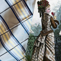 NEW Lady Deborah 100% Silk Taffeta Plaid Tartan Ribbon Fabric- SB_1_25 - Fancy Styles Fabric Pierre Frey Lee Jofa Brunschwig & Fils