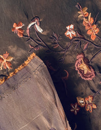 NEW! Duchess Aurora Brown Iridescence Faux Silk Embroidered Fabric - Fancy Styles Fabric Pierre Frey Lee Jofa Brunschwig & Fils
