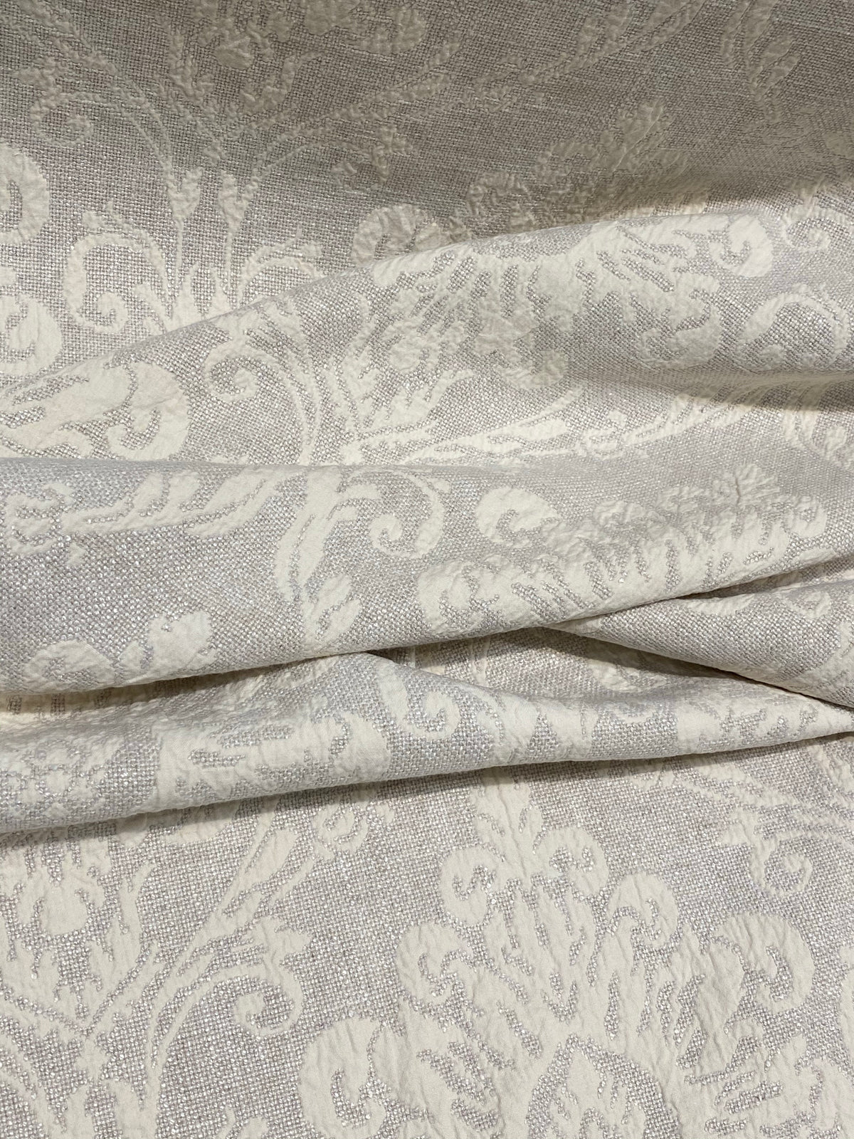 NEW! SALE! Duchess Sally 100% Linen Woven Medallion Fabric- Stone - Fancy Styles Fabric Pierre Frey Lee Jofa Brunschwig & Fils