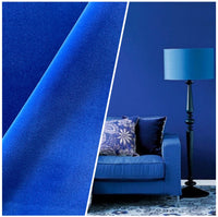 NEW! Prince Oliver Designer 100% Cotton Made In Belgium Upholstery Velvet Fabric Royal Blue - Fancy Styles Fabric Pierre Frey Lee Jofa Brunschwig & Fils